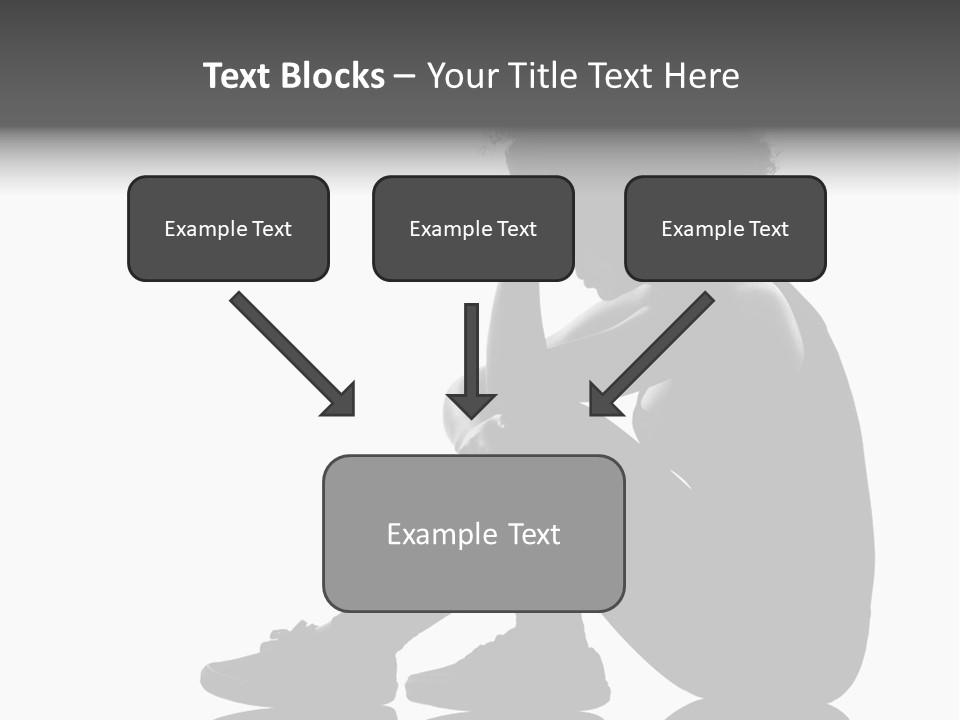 A Woman Sitting On The Ground With Her Hand On Her Head PowerPoint Template
