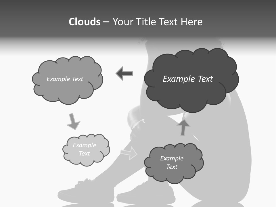 A Woman Sitting On The Ground With Her Hand On Her Head PowerPoint Template