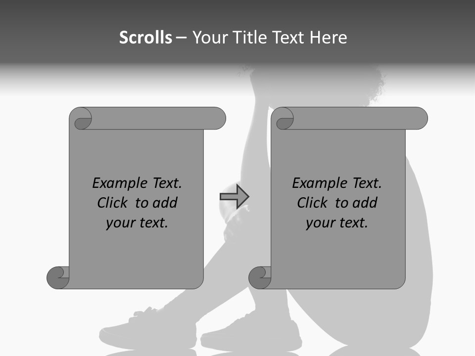 A Woman Sitting On The Ground With Her Hand On Her Head PowerPoint Template