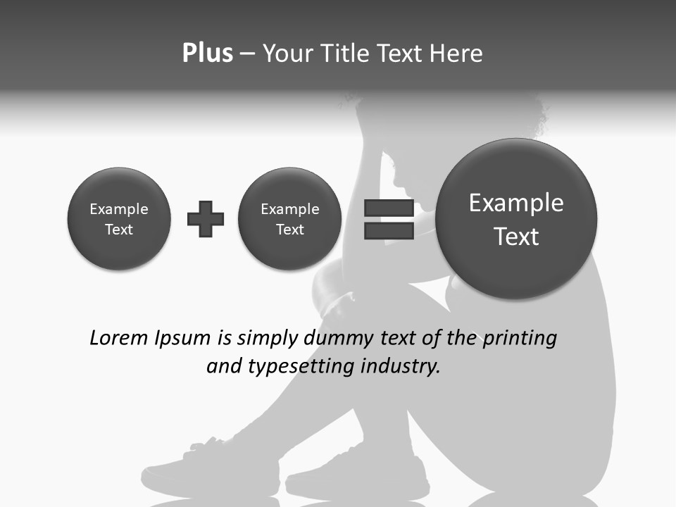 A Woman Sitting On The Ground With Her Hand On Her Head PowerPoint Template