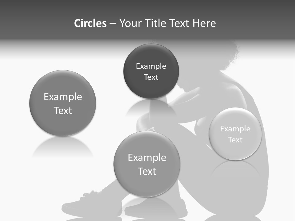 A Woman Sitting On The Ground With Her Hand On Her Head PowerPoint Template