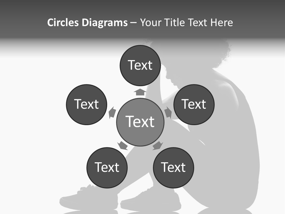 A Woman Sitting On The Ground With Her Hand On Her Head PowerPoint Template