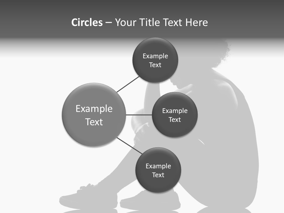 A Woman Sitting On The Ground With Her Hand On Her Head PowerPoint Template