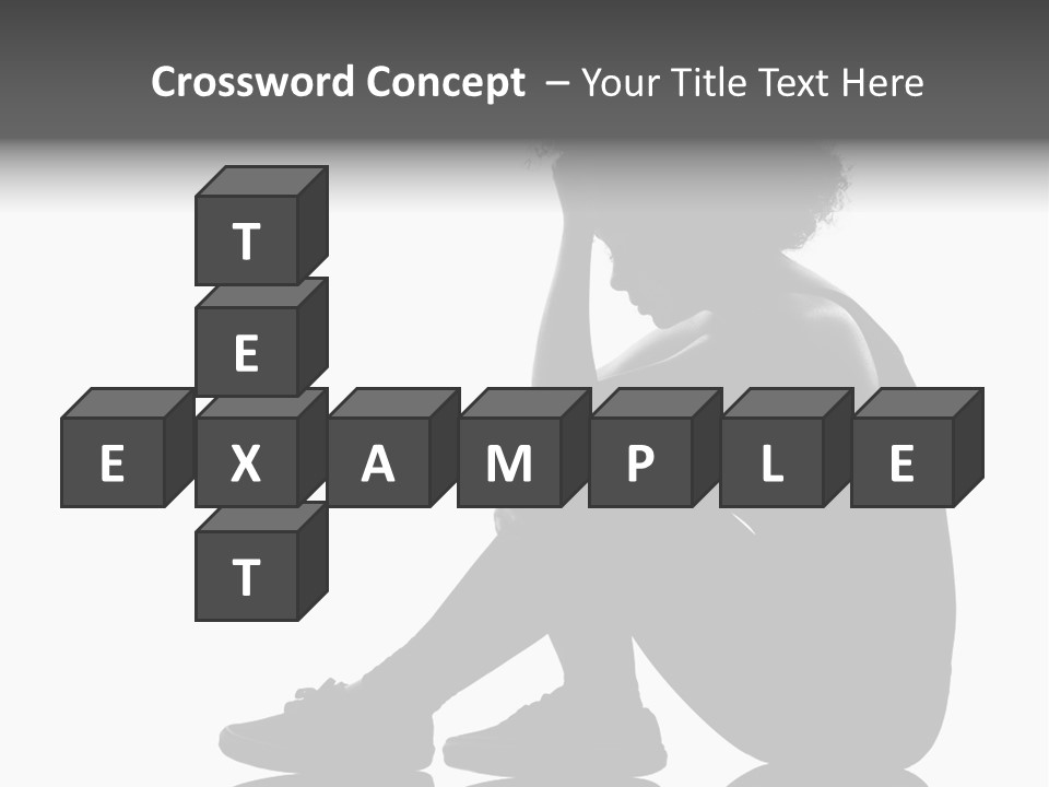 A Woman Sitting On The Ground With Her Hand On Her Head PowerPoint Template