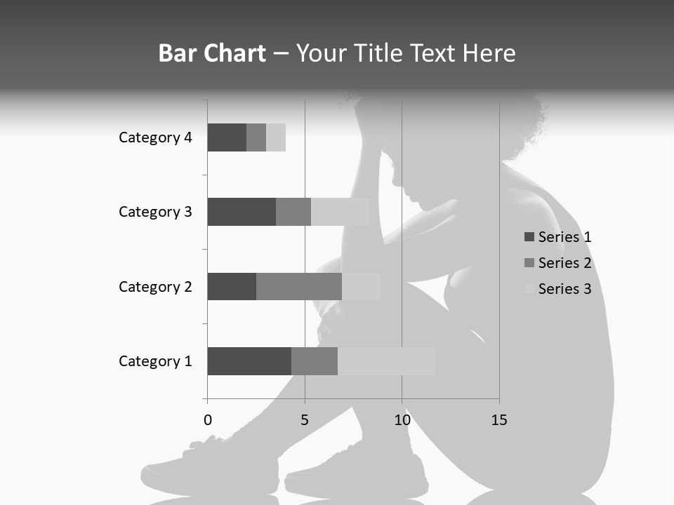 A Woman Sitting On The Ground With Her Hand On Her Head PowerPoint Template