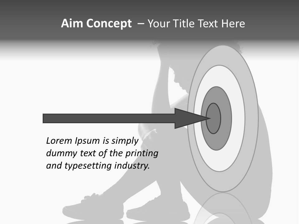 A Woman Sitting On The Ground With Her Hand On Her Head PowerPoint Template