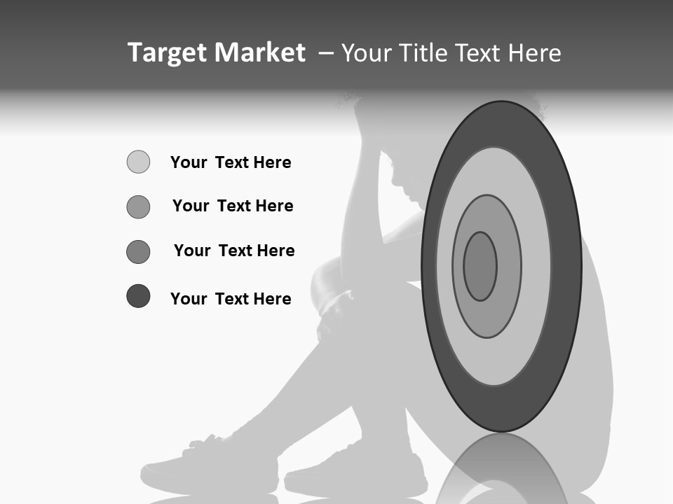 A Woman Sitting On The Ground With Her Hand On Her Head PowerPoint Template