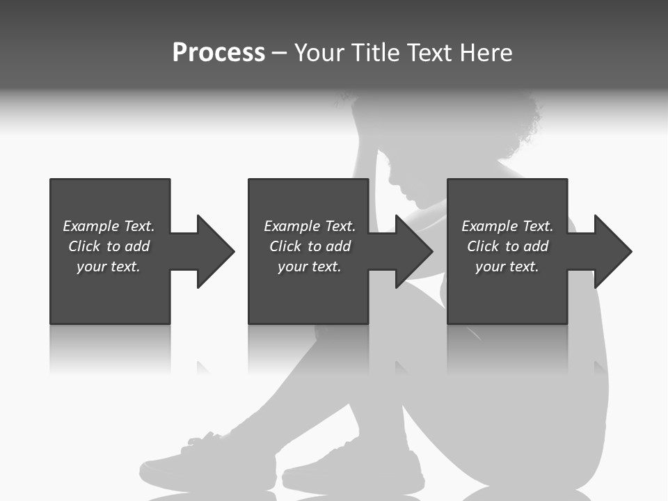 A Woman Sitting On The Ground With Her Hand On Her Head PowerPoint Template