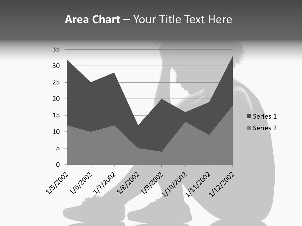 A Woman Sitting On The Ground With Her Hand On Her Head PowerPoint Template