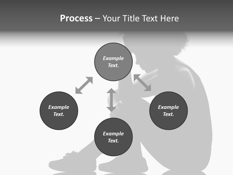 A Woman Sitting On The Ground With Her Hand On Her Head PowerPoint Template