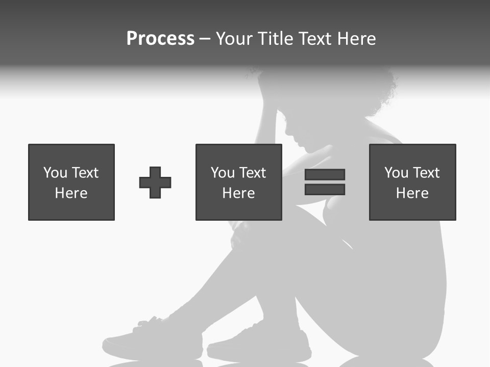 A Woman Sitting On The Ground With Her Hand On Her Head PowerPoint Template