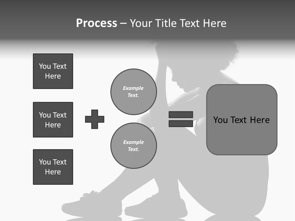 A Woman Sitting On The Ground With Her Hand On Her Head PowerPoint Template