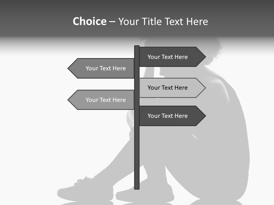 A Woman Sitting On The Ground With Her Hand On Her Head PowerPoint Template