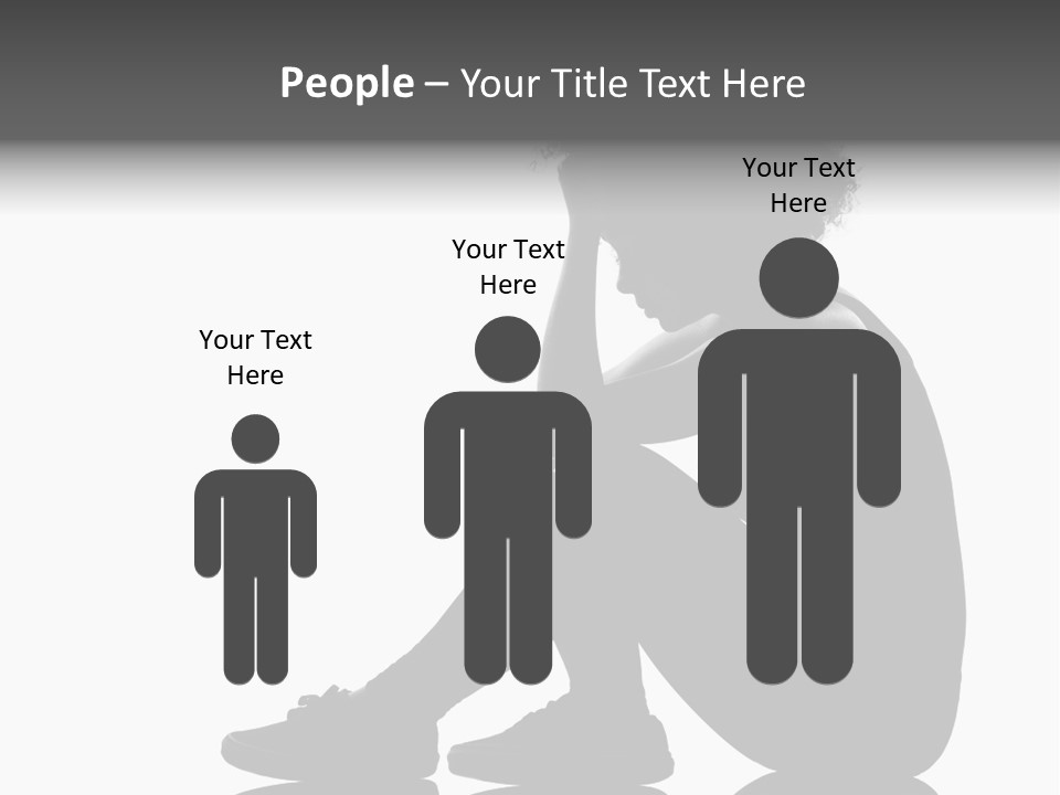 A Woman Sitting On The Ground With Her Hand On Her Head PowerPoint Template