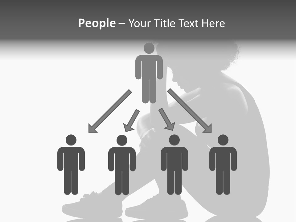 A Woman Sitting On The Ground With Her Hand On Her Head PowerPoint Template