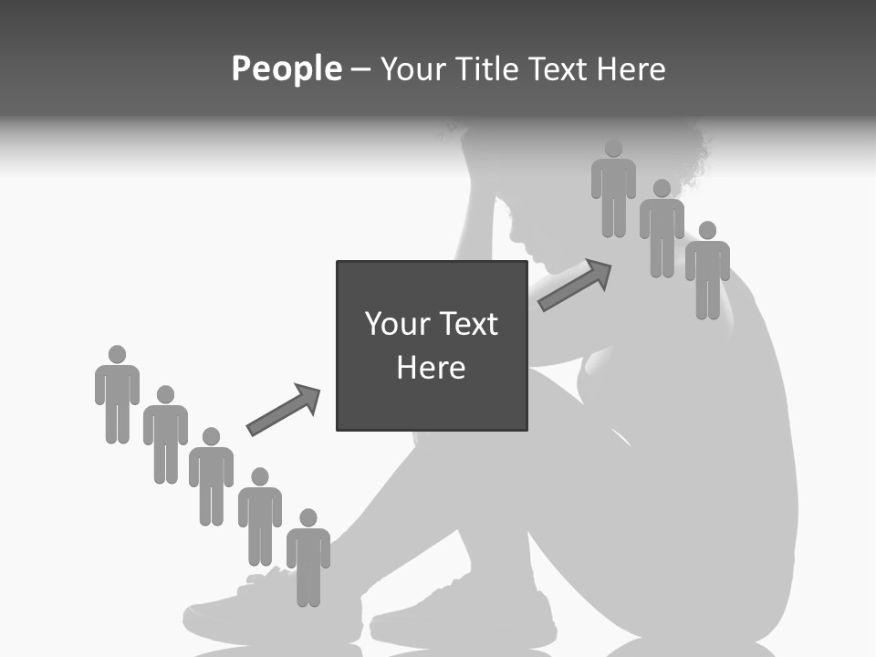 A Woman Sitting On The Ground With Her Hand On Her Head PowerPoint Template