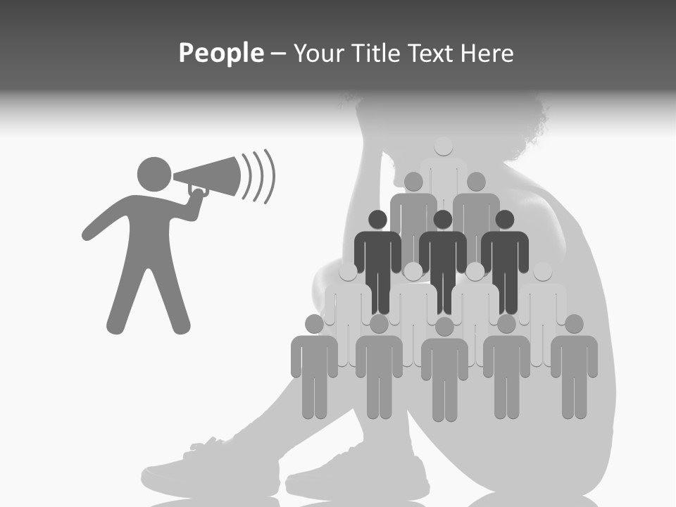 A Woman Sitting On The Ground With Her Hand On Her Head PowerPoint Template