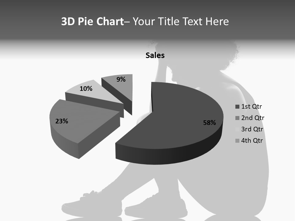 A Woman Sitting On The Ground With Her Hand On Her Head PowerPoint Template