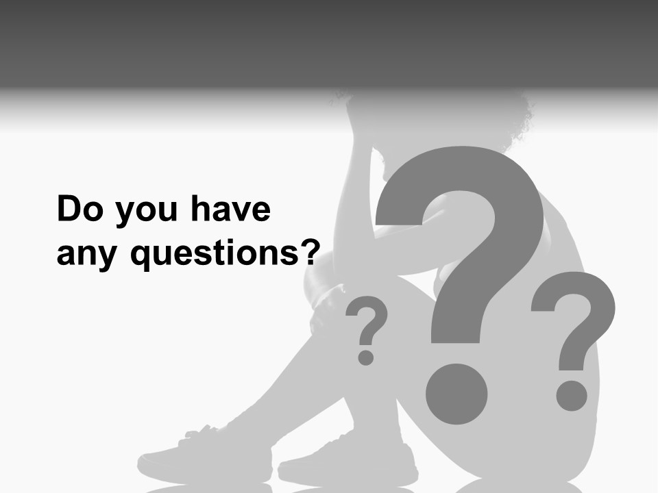 A Woman Sitting On The Ground With Her Hand On Her Head PowerPoint Template