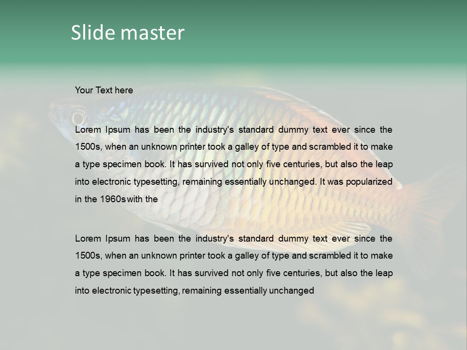 Nature Underwater Fish PowerPoint Template