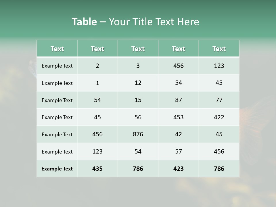 Nature Underwater Fish PowerPoint Template
