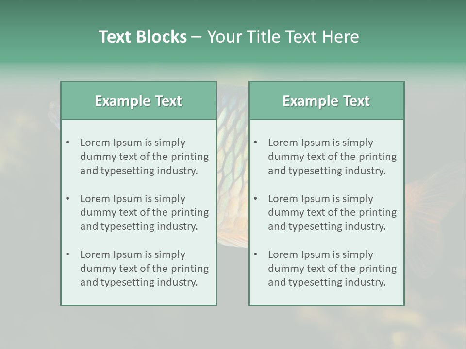Nature Underwater Fish PowerPoint Template