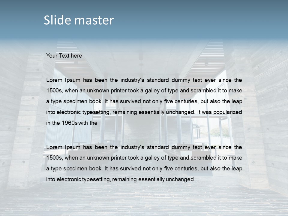 Empty Indoor Sunlight PowerPoint Template