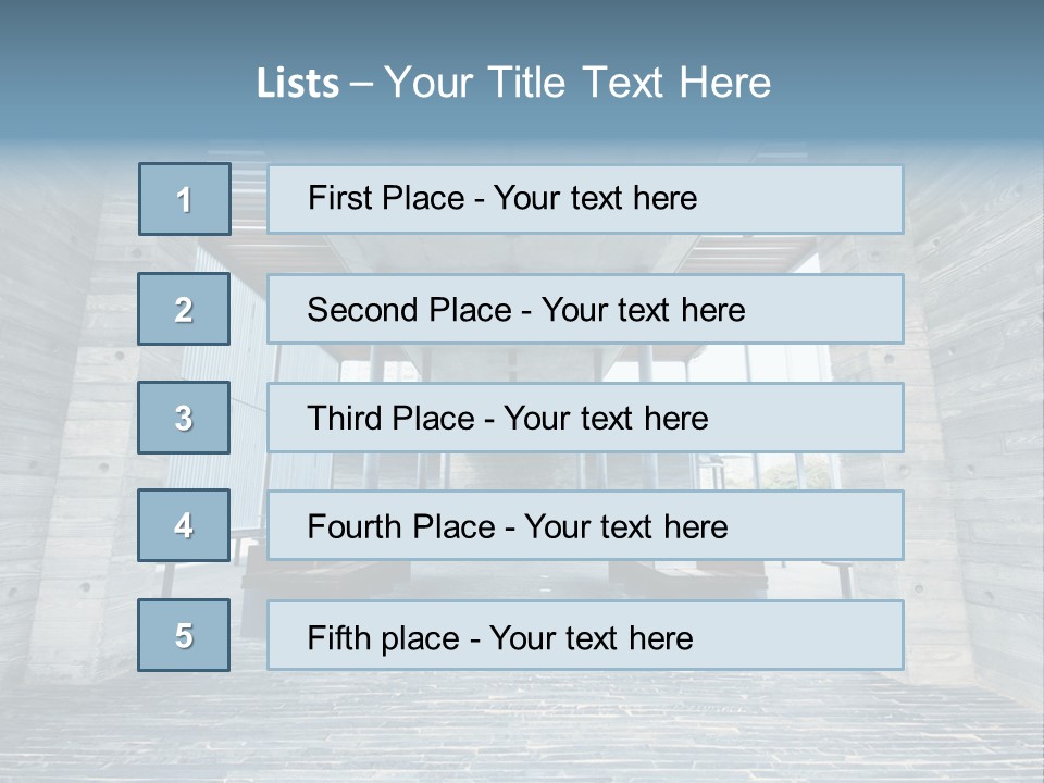 Empty Indoor Sunlight PowerPoint Template