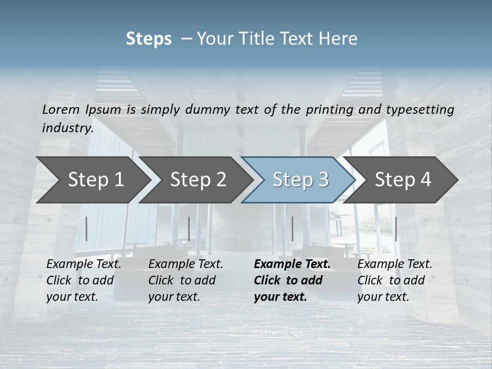 Empty Indoor Sunlight PowerPoint Template