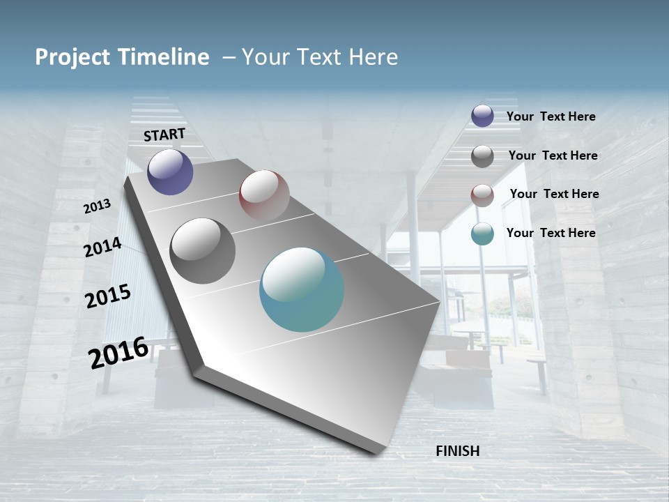 Empty Indoor Sunlight PowerPoint Template
