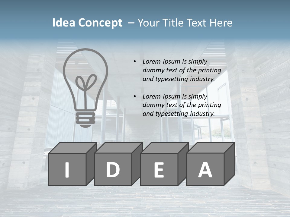 Empty Indoor Sunlight PowerPoint Template