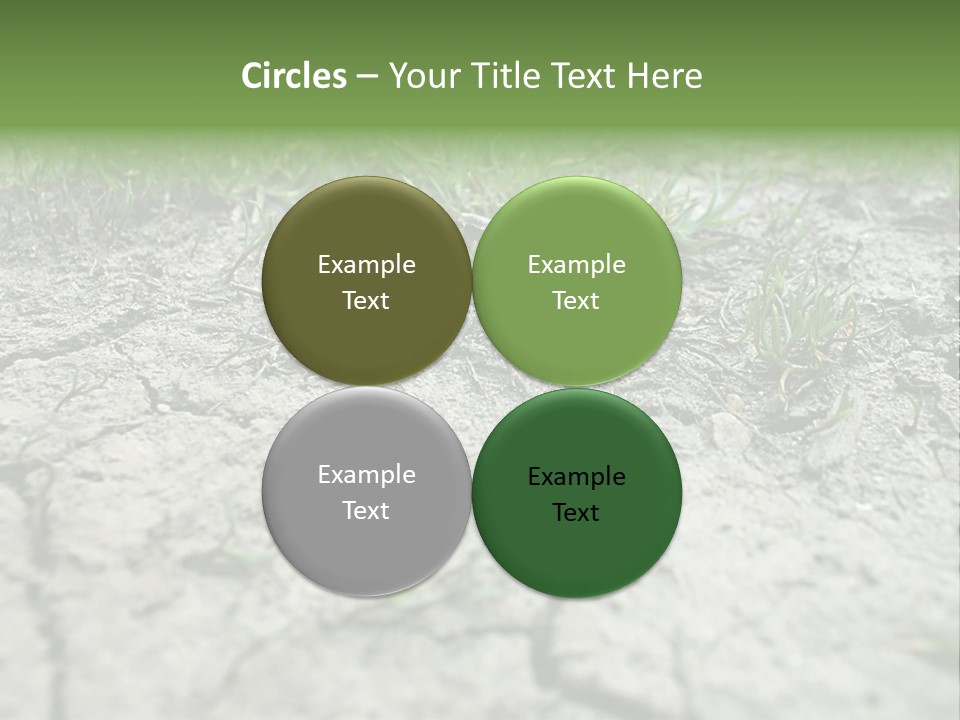 A Field Of Grass With Dirt And Grass Growing Out Of It PowerPoint Template