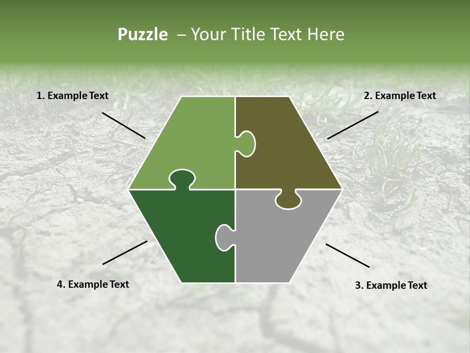 A Field Of Grass With Dirt And Grass Growing Out Of It PowerPoint Template