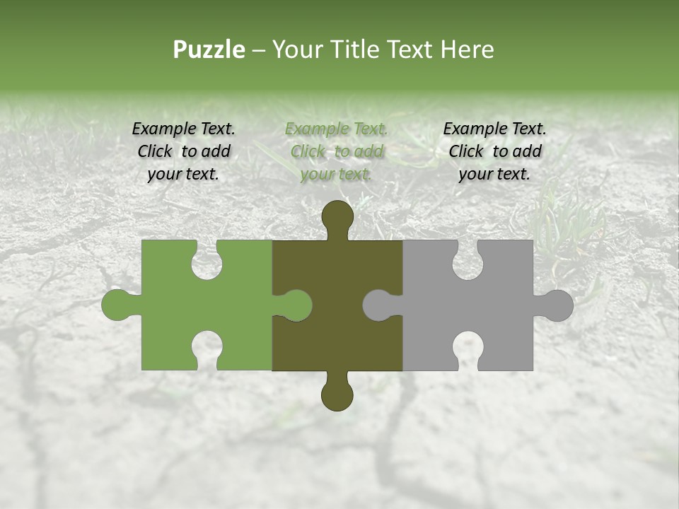 A Field Of Grass With Dirt And Grass Growing Out Of It PowerPoint Template