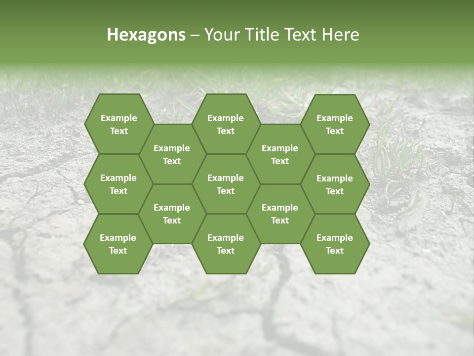 A Field Of Grass With Dirt And Grass Growing Out Of It PowerPoint Template