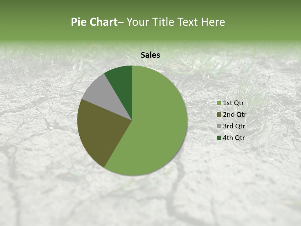 A Field Of Grass With Dirt And Grass Growing Out Of It PowerPoint Template