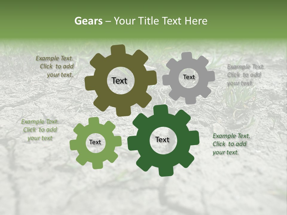 A Field Of Grass With Dirt And Grass Growing Out Of It PowerPoint Template