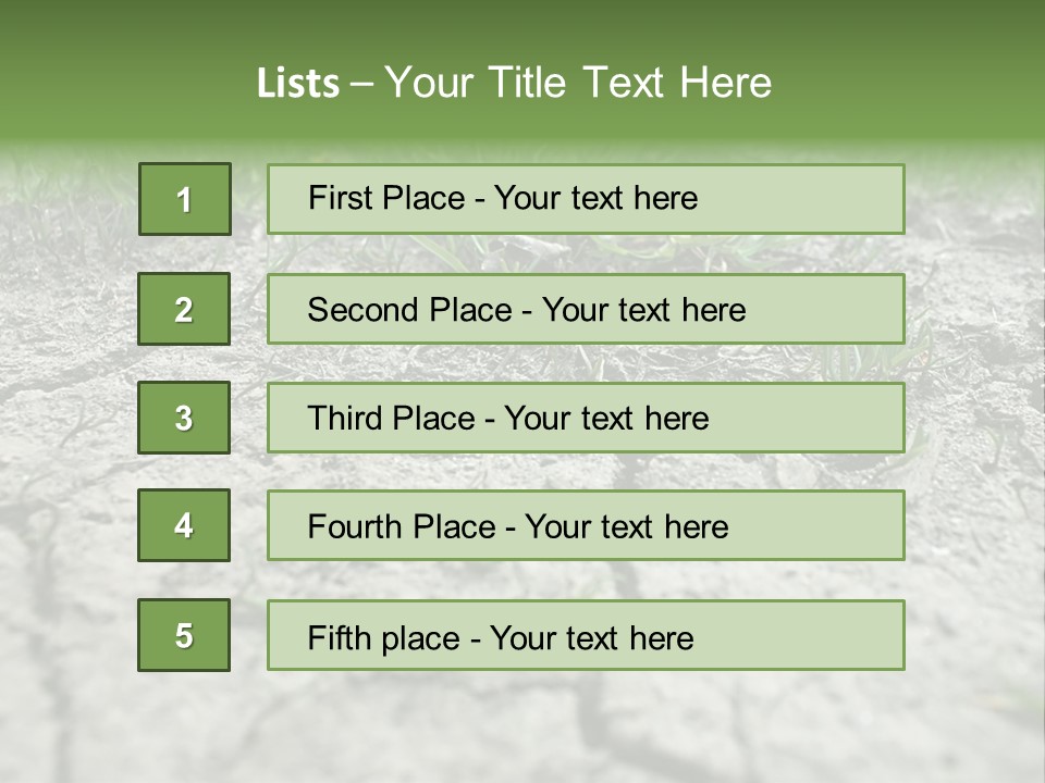 A Field Of Grass With Dirt And Grass Growing Out Of It PowerPoint Template