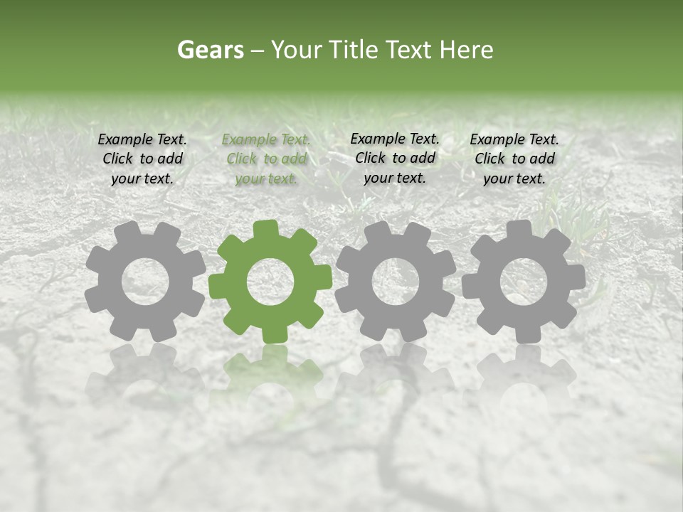 A Field Of Grass With Dirt And Grass Growing Out Of It PowerPoint Template