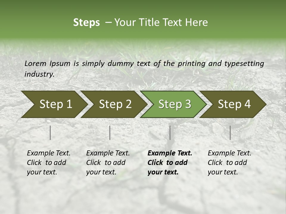 A Field Of Grass With Dirt And Grass Growing Out Of It PowerPoint Template