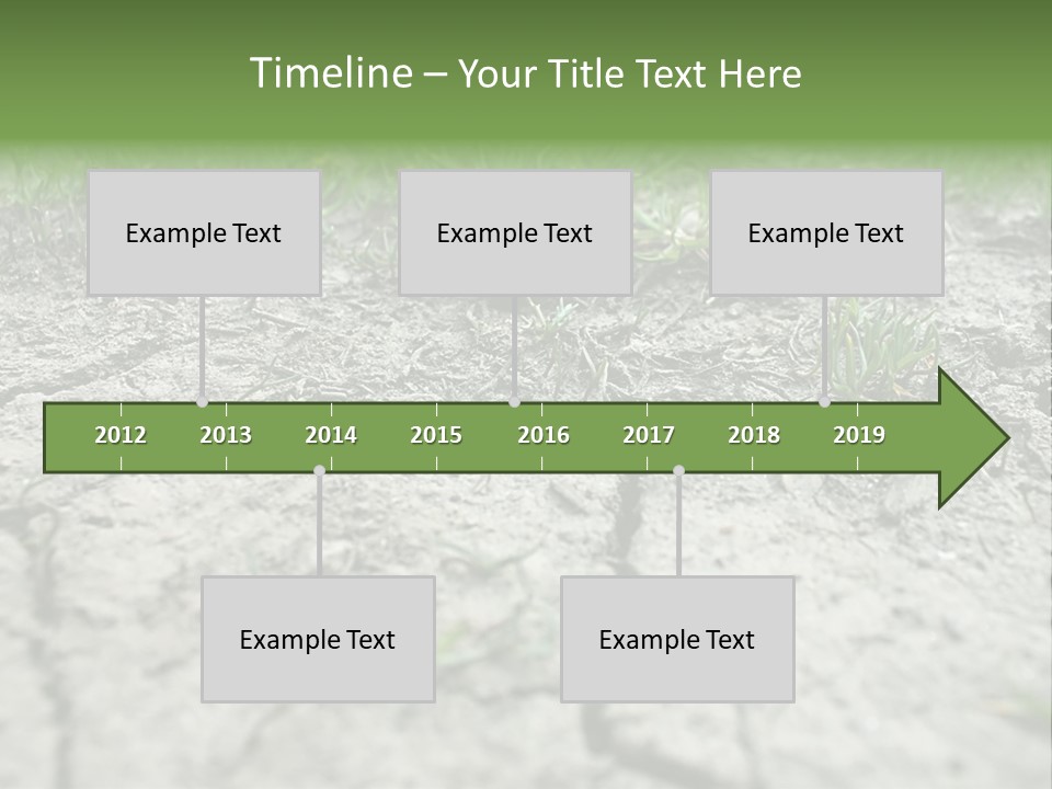 A Field Of Grass With Dirt And Grass Growing Out Of It PowerPoint Template