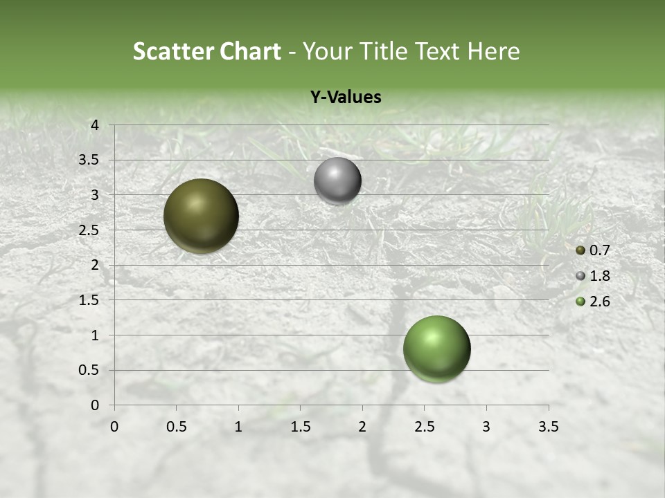 A Field Of Grass With Dirt And Grass Growing Out Of It PowerPoint Template
