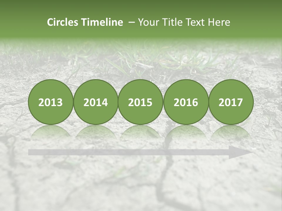 A Field Of Grass With Dirt And Grass Growing Out Of It PowerPoint Template