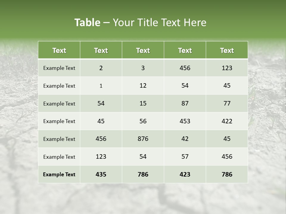 A Field Of Grass With Dirt And Grass Growing Out Of It PowerPoint Template