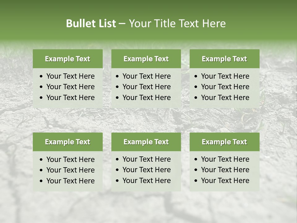 A Field Of Grass With Dirt And Grass Growing Out Of It PowerPoint Template