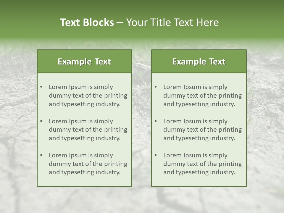A Field Of Grass With Dirt And Grass Growing Out Of It PowerPoint Template