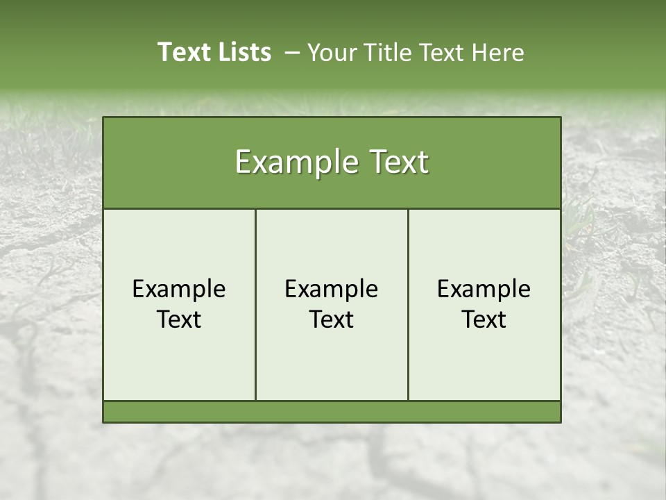 A Field Of Grass With Dirt And Grass Growing Out Of It PowerPoint Template