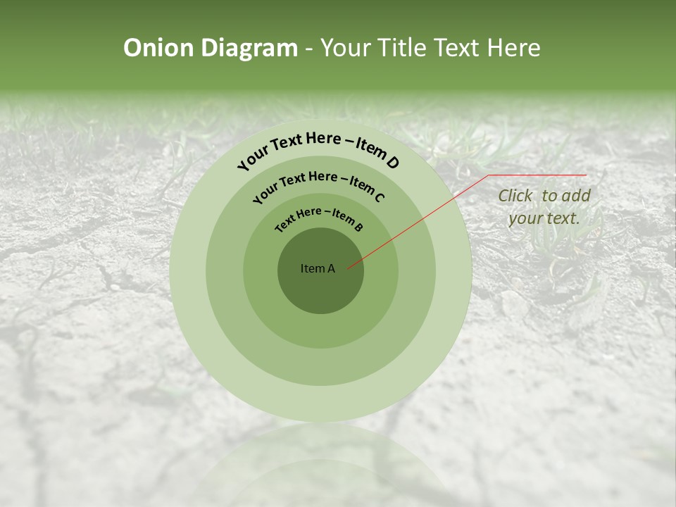 A Field Of Grass With Dirt And Grass Growing Out Of It PowerPoint Template