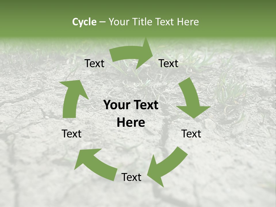 A Field Of Grass With Dirt And Grass Growing Out Of It PowerPoint Template