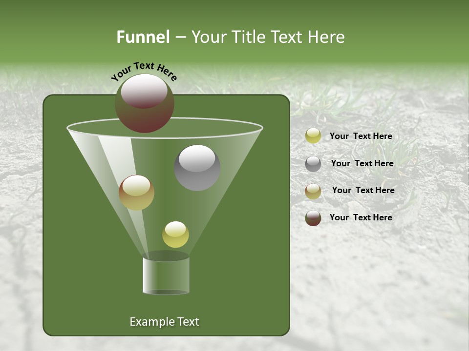 A Field Of Grass With Dirt And Grass Growing Out Of It PowerPoint Template